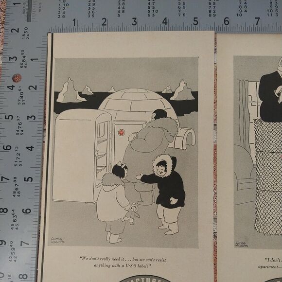 1950 Eskimo Igloo USS Steel Rich People Lot of 2 Original Vtg PRINT ADs Ephemera - Picture 7 of 10